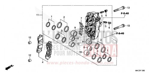 ETRIER DE FREIN AVANT GAUCHE GL1800DAJ de 2018